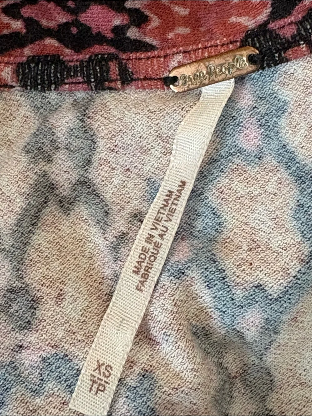 Free People Rhetta Rusty Rose Multi Print Mini Wrap Dress- Size XS
